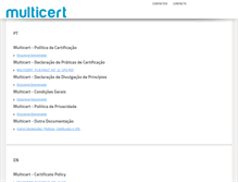 Tablet Screenshot of pki.multicert.com